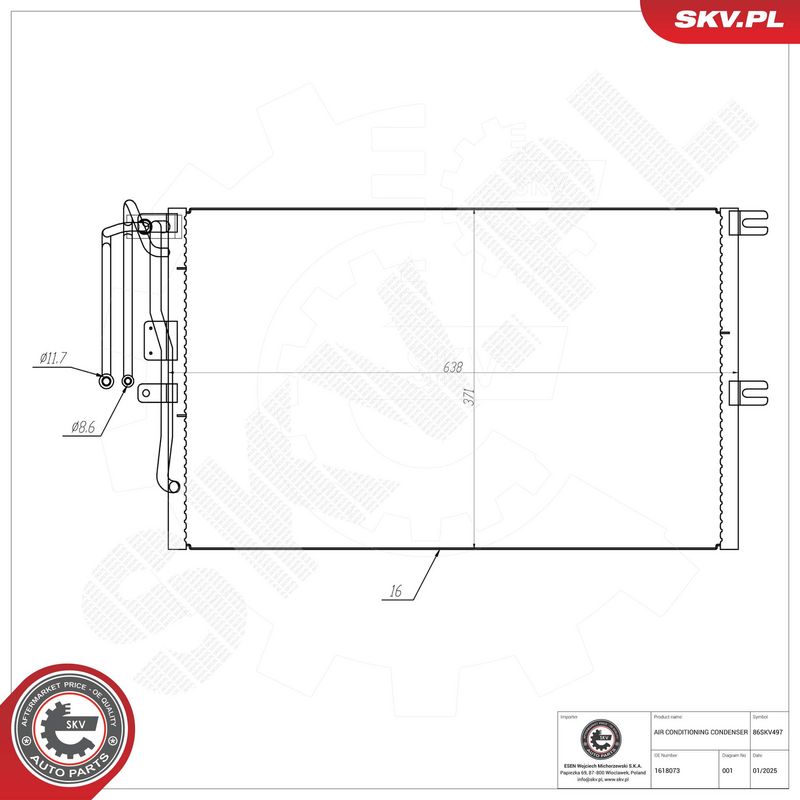 Kondensaator, kliimaseade, ESEN SKV 86SKV497