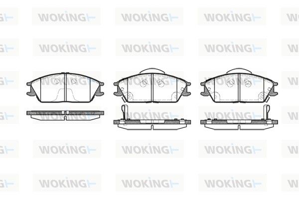 Комплект гальмівних накладок, дискове гальмо, Woking P324322