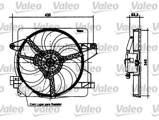VALEO ventilátor, motorhűtés 698494