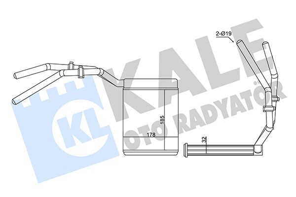 KALE FORD радиатор отопления C-Max, Focus, Kuga I, Mazda 3/5, Volvo