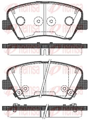 Комплект гальмівних колодок на Ceed, I30, ProCeed, Veloster