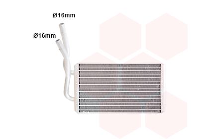 Теплообмінник, система опалення салону, Van Wezel 18006316