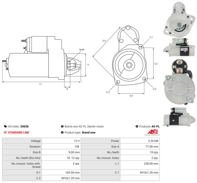 Starter, AS-PL S5026