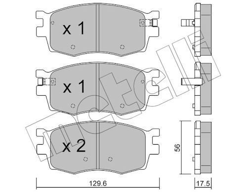 Plaquettes+de+frein+à+disque METELLI 22-0724-0