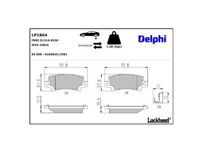 DELPHI LP1864 Brake Pad Set, disc brake