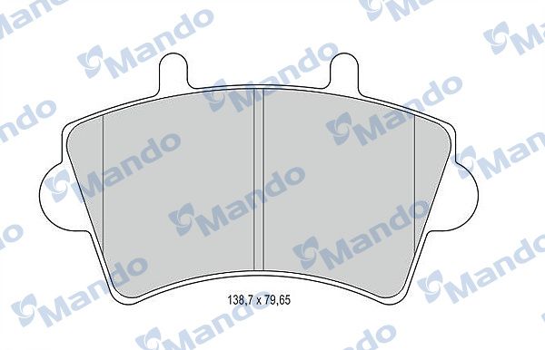 Комплект гальмівних накладок, дискове гальмо, Mando MBF015025