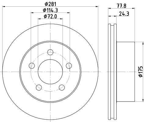 HELLA PAGID 8DD 355 125-371 Brake Disc