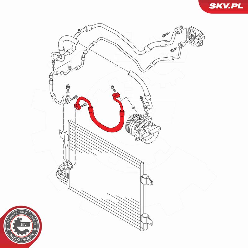 ESEN SKV 54SKV714 High/Low-pressure Line, air conditioning