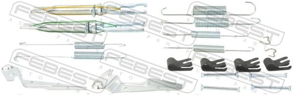 FEBEST tartozékkészlet, rögzítőfék pofa 0104-GUN125R-KIT