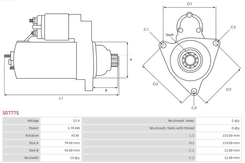 Стартер, Auto Starter S0777S