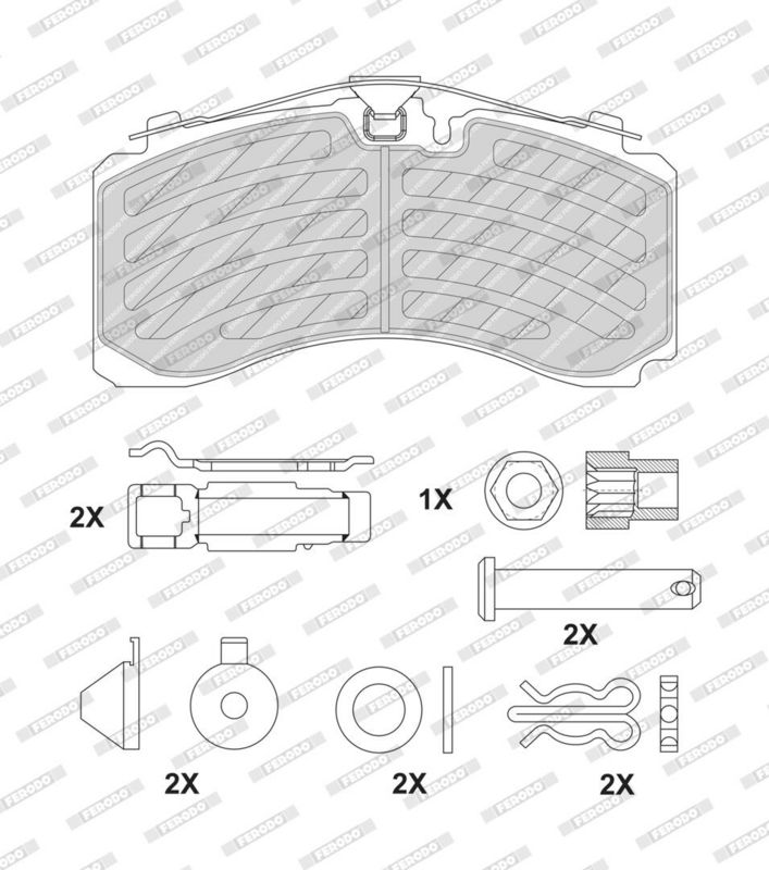 Sada brzdových destiček, kotoučová brzda FCV4736PTS