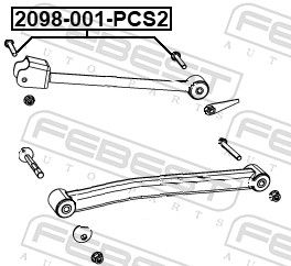 Кріпильний болт, поперечний важіль підвіски, Febest 2098-001-PCS2