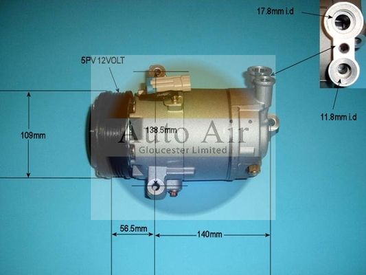 Auto Air Gloucester 14-1252P Compressor, air conditioning