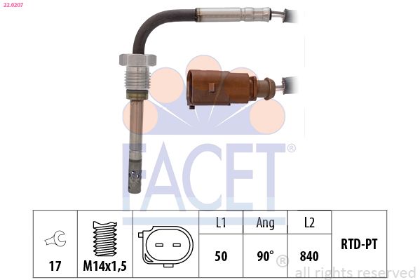 FACET Sensor, uitlaatgastemperatuur 22.0207