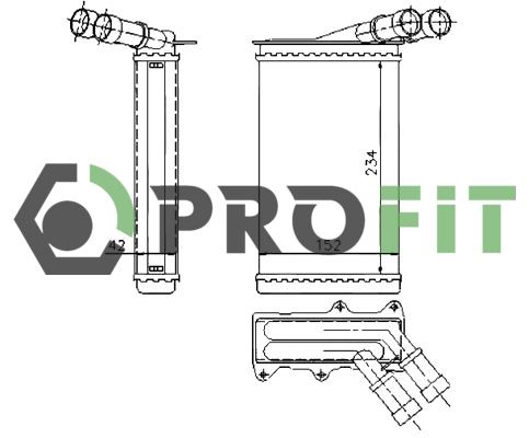 Теплообмінник, система опалення салону, Profit 1760-0080