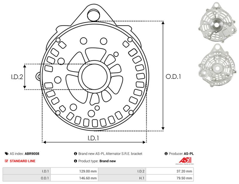 AS-PL ABR9008 Protective Cap, alternator