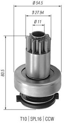 Мала шестірня, стартер, AUDI 1,9TDI SEAT 1,9TDI SKODA 1,9TDI VW 1,9TDI [940113020308], Magneti Marelli 940113020308