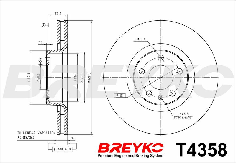 DAVID VASCO T4358 Brake Disc