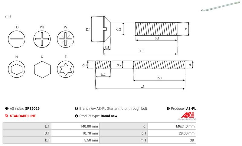 AS-PL SRS9029 Repair Set, alternator