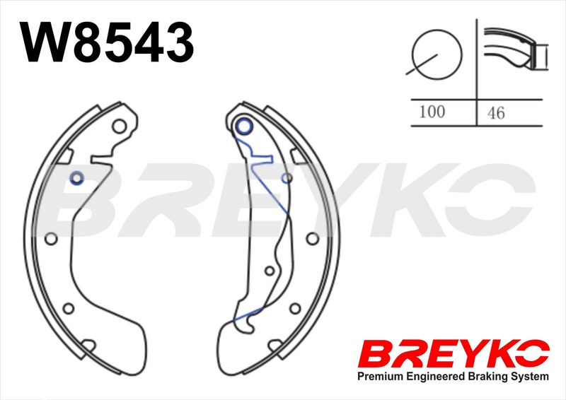 DAVID VASCO W8543 Brake Shoe Set
