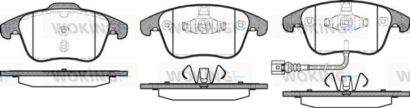 Колодки тормозные, передние, AUDI Q3, SEAT Alhambra, VW Sharan, Tiguan; 1.4-2.0, 07-