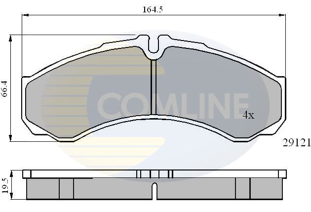 Комплект гальмівних накладок, дискове гальмо, Comline CBP0931