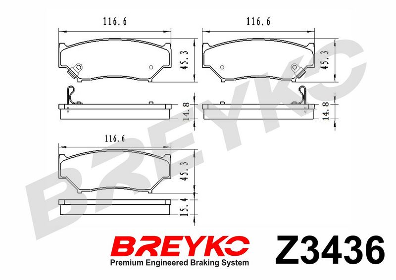 DAVID VASCO Z3436 Brake Pad Set, disc brake