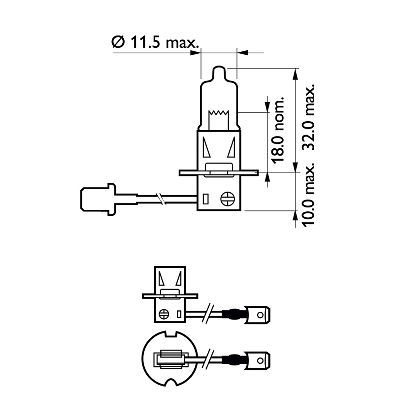 Лампа розжарювання, фара дальнього світла, Philips 12336LLECOC1