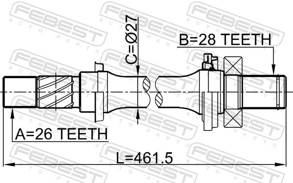 FEBEST 0512-M316AT Drive Shaft