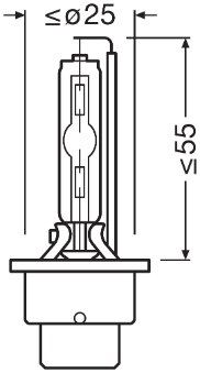 Лампа розжарювання, фара дальнього світла, Osram 66240XNN