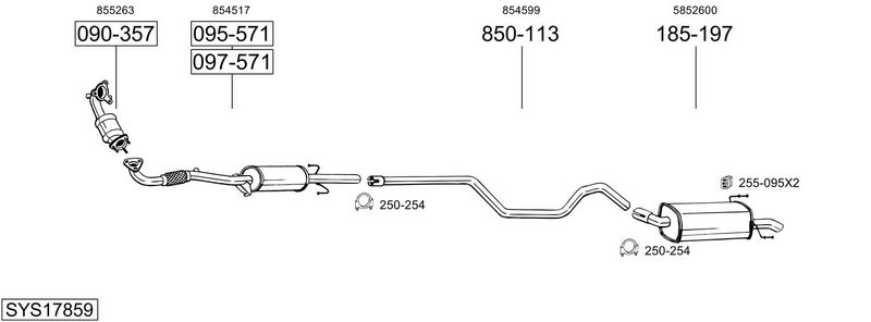 ABGASANLAGE BOSAL SYS17859