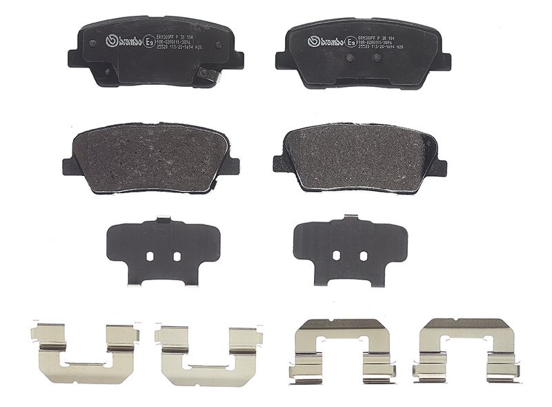 комплект спирачно феродо, дискови спирачки BREMBO