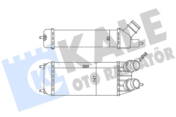 KALE CITROEN Интеркулер Jumpy,Fiat Scudo,Peugeot Expert,Toyota 1.6HDI 07-