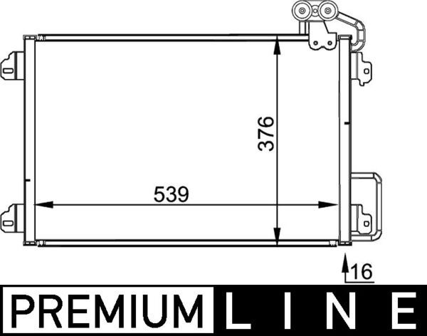 MAHLE kondenzátor, klíma AC 304 000P