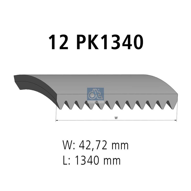 Curea transmisie cu caneluri 2.21076 DT Spare Parts