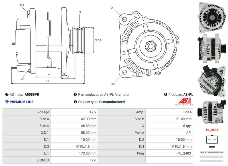 AS-PL A5096PR Alternator