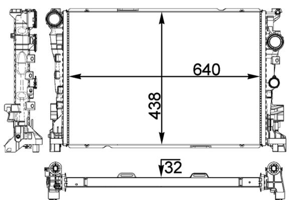 Радіатор, система охолодження двигуна, Mahle CR1772000P