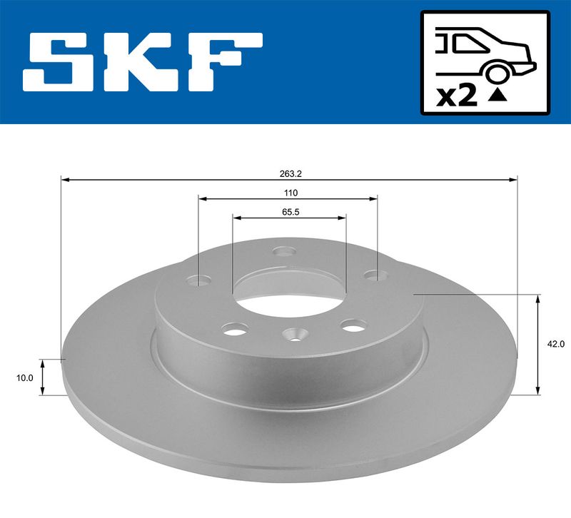 Гальмівний диск, Skf VKBD90115S2