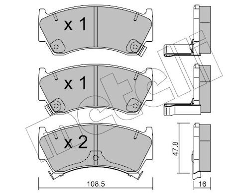 Plaquettes+de+frein+à+disque METELLI 22-0278-0
