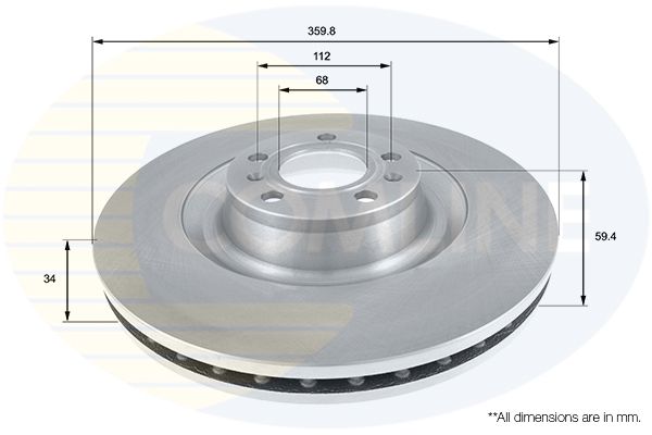 Гальмівний диск, Comline ADC2607V