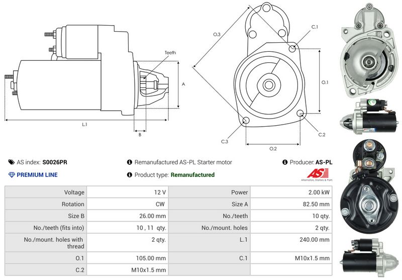 AS-PL S0026PR Starter
