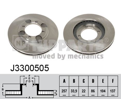 NIPPARTS féktárcsa J3300505