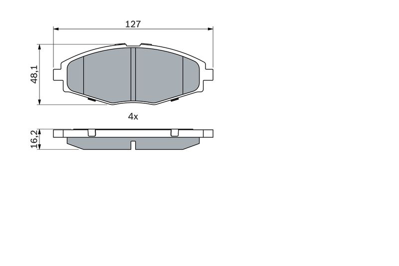 BOSCH 0 986 424 512 Brake Pad Set, disc brake