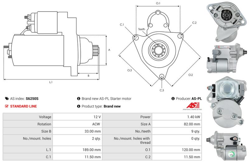 AS-PL S6250S Starter