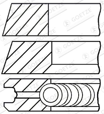 GOETZE ENGINE dugattyúgyűrű-készlet 08-412000-00