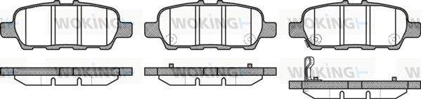 Комплект гальмівних накладок, дискове гальмо, Woking P976331