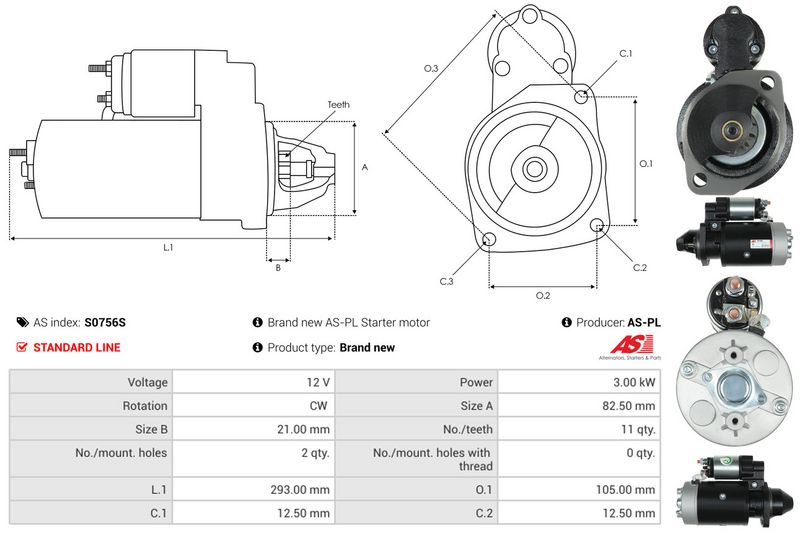 AS-PL S0756S Starter