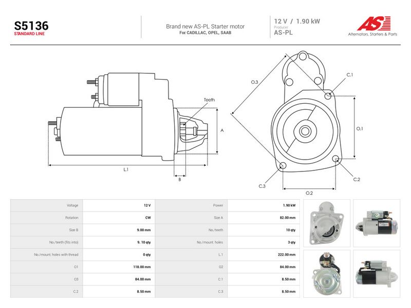 Starter, AS-PL S5136