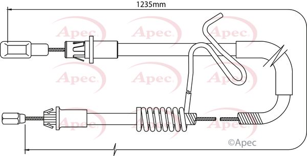 APEC Cable Pull, parking brake CAB1192