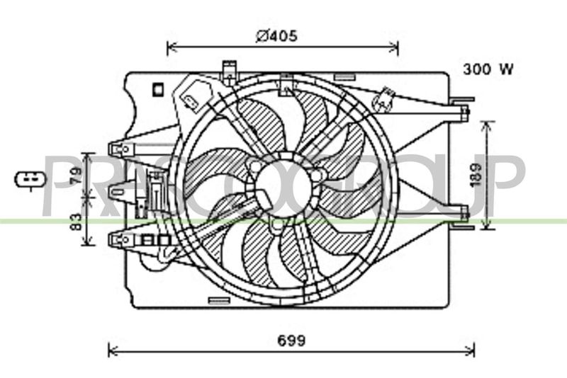 PRASCO ventilátor, motorhűtés FT040F002